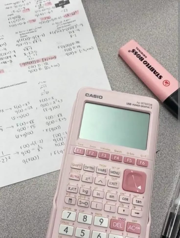 pink themed aesthetic math work because it's cool!!!