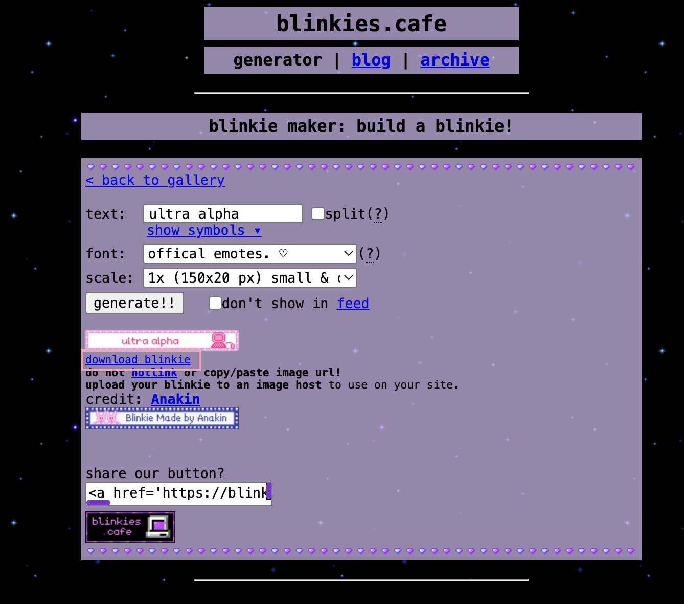 customizable panel appears (containing settings such as text, fonts, and scale) i only 
                                change the text to ultra alpha because that's what i am, but you can do whatever!
